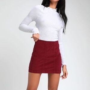 Free People corduroy mini skirt